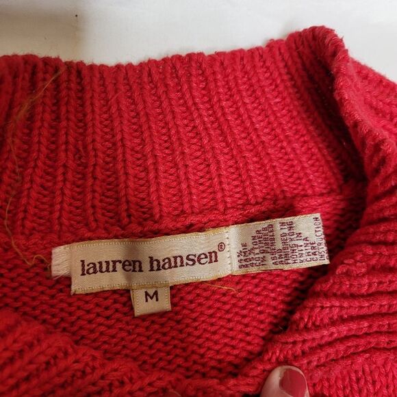 VINTAGE 90s red Nutcracker mock neck‎ Christmas holiday sweater M - Picture 5 of 10